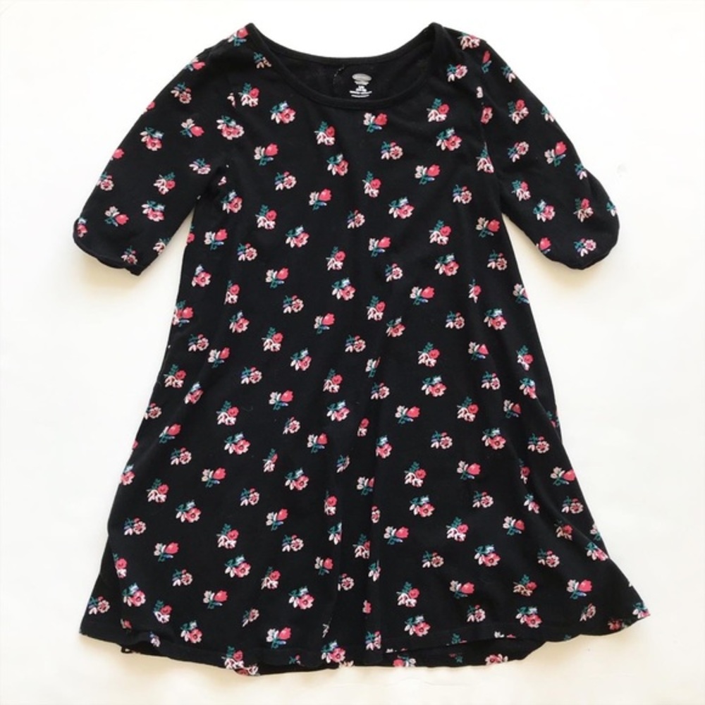 Old Navy floral print swing dress EUC LG(10-12Y)